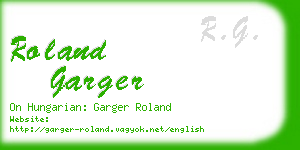 roland garger business card